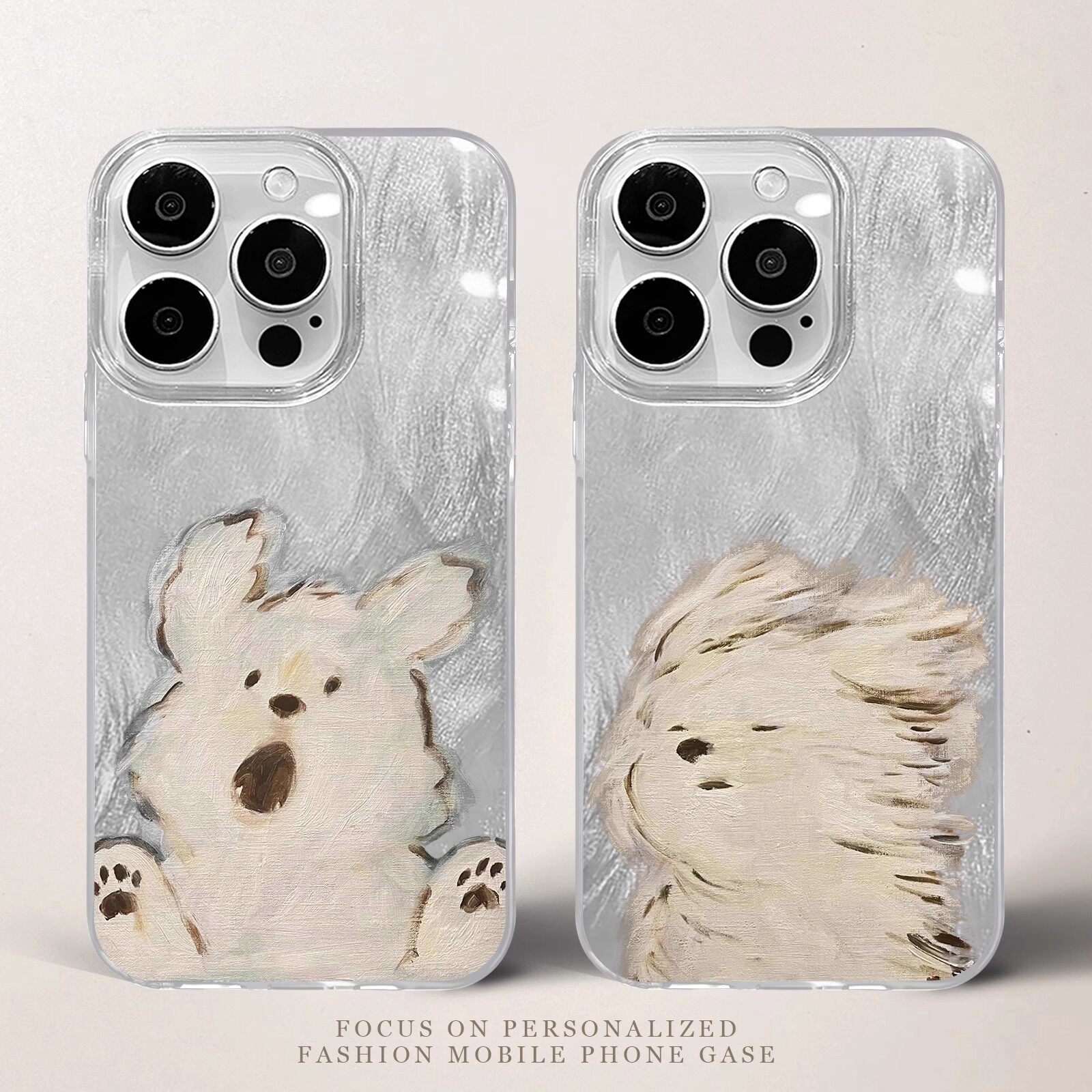 MD羽纱适用iPhone16手机壳13promax15创意11情侣12苹果风吹小狗14小众X/Xs可爱7/8plus新款mini防摔16e