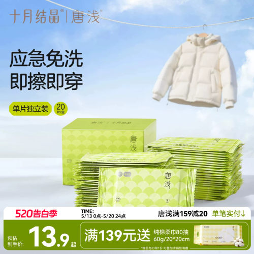 免洗家用羽绒服强力去污渍湿巾