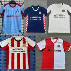 2526 Season Dutch Eredivisie Feyenoord Home and Away Jerseys Short-Sleeved Football Uniforms Team Uniforms Plus Size