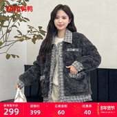 新款 短款 加厚时尚 鸭鸭羽绒服女2025年冬季 衬衫 领羊羔毛拼接外套Z