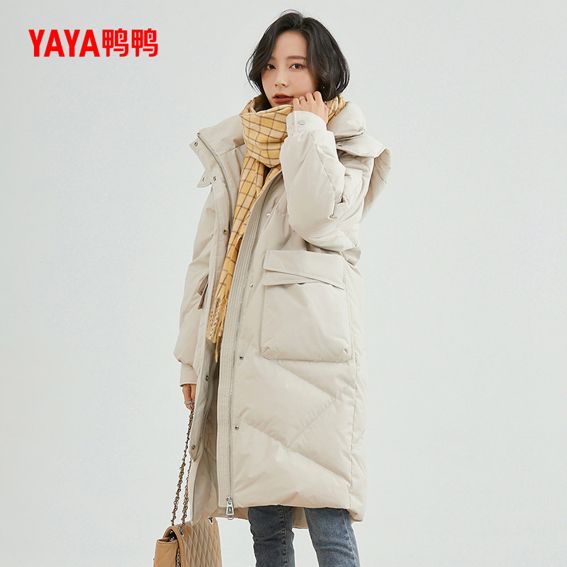 鸭鸭羽绒服女中长款冬季新品可拆帽过膝超长休闲加厚保暖鸭绒外套,女装/女士精品,羽绒服,淘宝优惠券,粉丝福利购,淘宝优惠卷