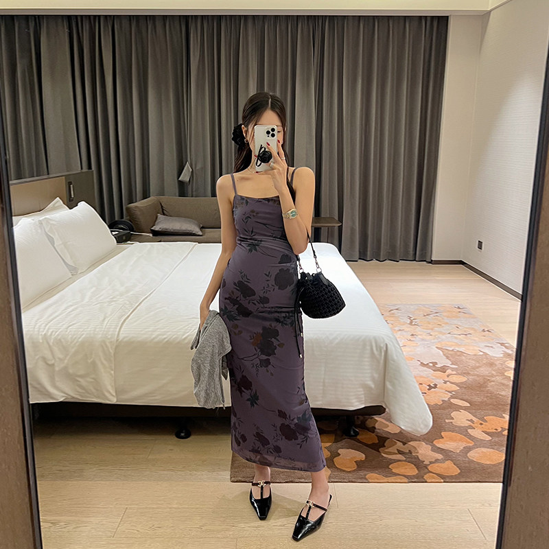 金豆豆气质孕妇装吊带连衣裙2026夏季新款高弹修身显瘦长短款裙子