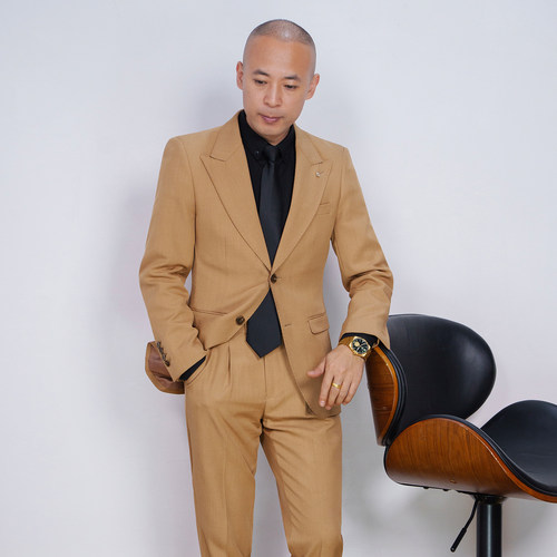 韩版修身两粒扣西装男套装商务