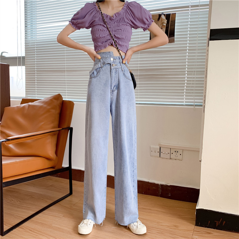 Real price in 2021 spring and summer loose straight leg jeans