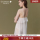 歌瑞尔美背吊带睡裙新款 深V睡衣女性感禁欲系透气蕾丝家居服
