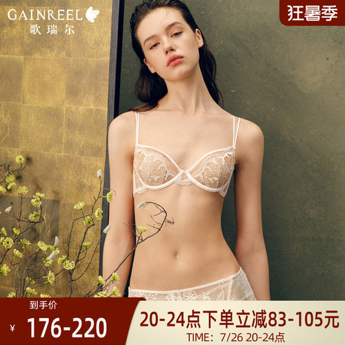 法式蕾丝性感可外露细肩带内衣