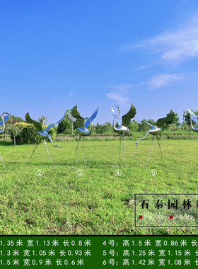 不锈钢仙鹤雕塑动物造型