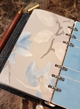 新雨后 肌理立体质感手帐本内页替芯纸分隔页折页款A6A7A8 未打孔