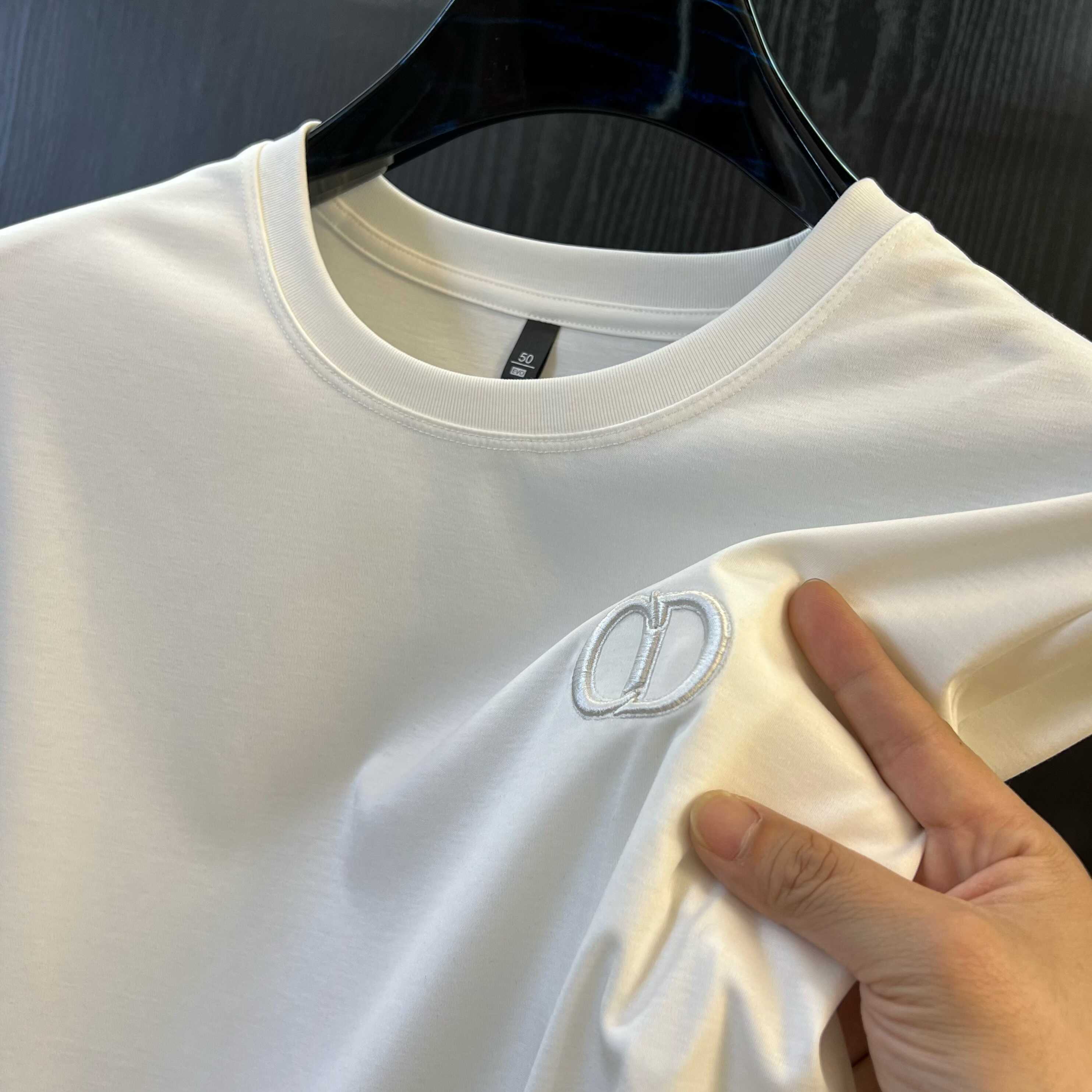 80支！光感液氨棉！夏季简约新款男士圆领纯色短袖T恤百搭轻奢风