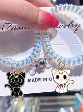 可爱女孩头发绳感应磁铁相吸