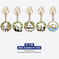 Chinese-style panda keychain creative design, exquisite bag pendant, cultural and creative cartoon small gift, key chain pendant thumbnail 2