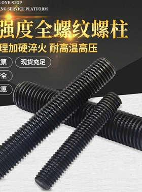12.9级高强度全螺纹螺柱35CrMOA化工牙棒全牙螺纹杆M10M12M16-M36