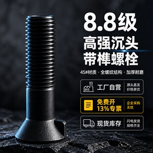 8.8级沉头带榫螺栓剪板机螺栓M8M10M12M14M20M30沉头单耳衬板螺丝