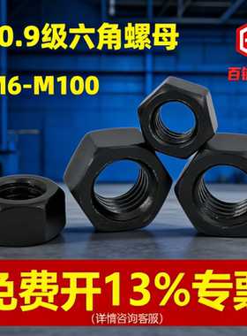 10.9级高强度螺母 螺帽螺丝帽M6M8M10M12M14M16M20M24M27M30-M100