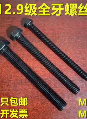 12.9级全牙外六角螺丝GB5783全螺纹螺栓 M10M12*60x80x90x100x150