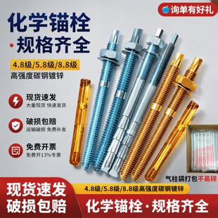 8.8级化学锚栓膨胀螺丝4.8级倒锥形螺栓M8M12M16M18M20M24M27M30