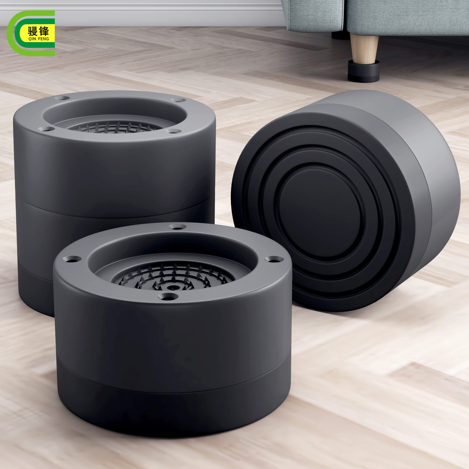 洗衣机底座架防滑增高固定防震减震防水波轮滚筒冰箱通用脚垫