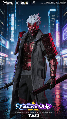 VTOYS 1/12 可动人偶【赛博朋克】武士： 猩红破晓 WF会展版