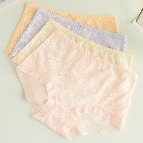 蝶安芬内裤女无痕全棉中高腰包