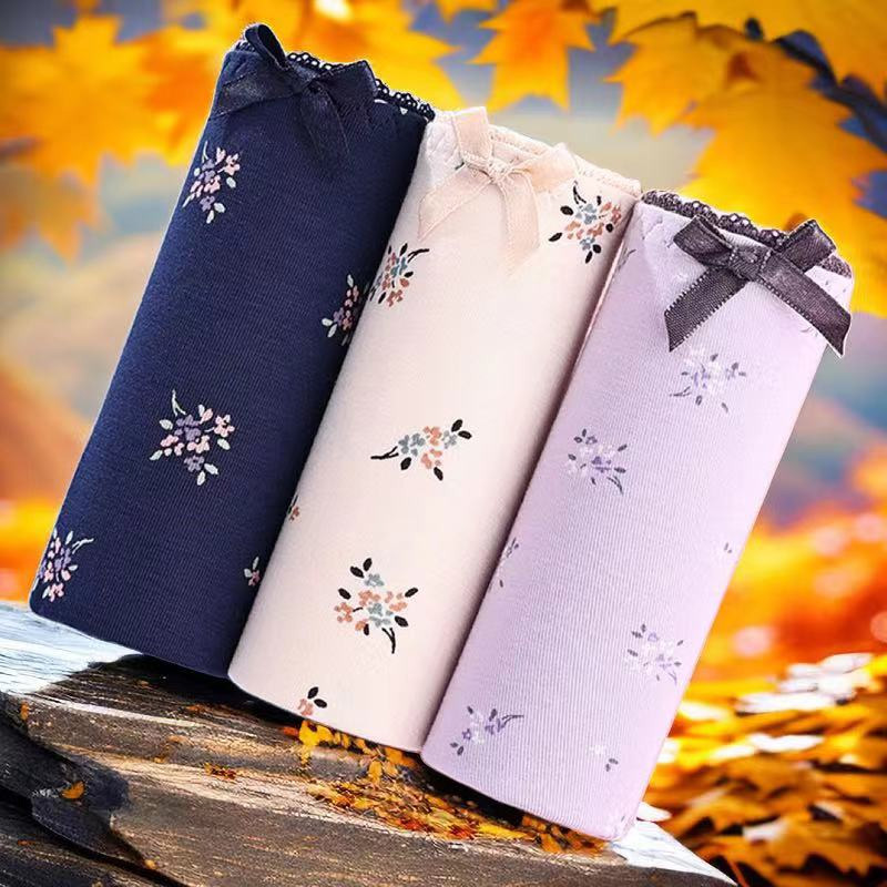 蝶安芬女士内裤莫代尔性感蕾丝边