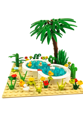 第三方小颗粒积木小动物鸭子 小黄鸭  49661pb01城市农场造型场景