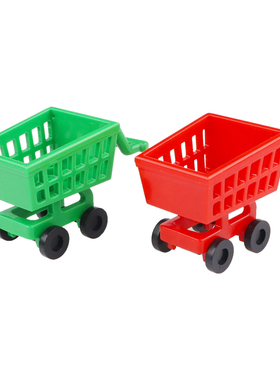 国产MOC小颗粒积木超市购物车手推车 红色49649c01 2496 41362