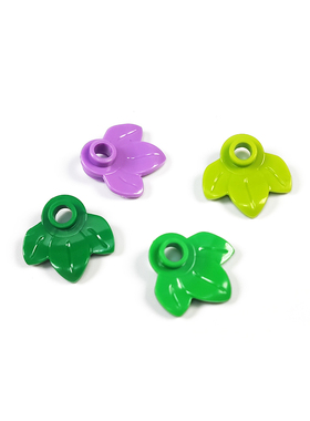 MOC积木 小颗粒散件 植物 32607 带三叶片花 南瓜叶子 树叶 场景