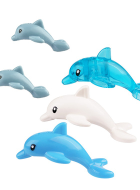 MOC兼容 13392 海豚 中国国产积木国产配件动物系列场景装饰约4CM