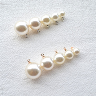 ABS优质仿珍珠吊坠挂饰钮扣 手工头饰发饰 diy饰品配件发夹材料