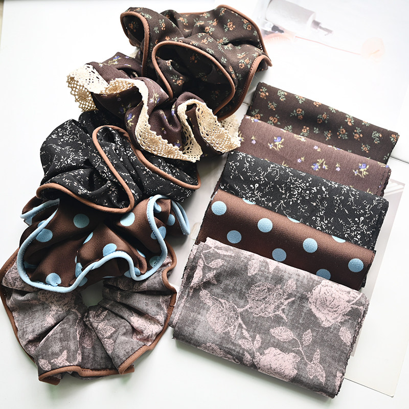 14CM碎花波点花朵咖色系布条 DIY大肠发圈发绳布料自制肠圈材料包,饰品/流行首饰/时尚饰品新,其他DIY饰品配件,淘宝优惠券,粉丝福利购,淘宝优惠卷