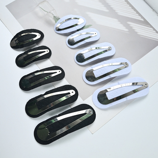 椭圆水滴方型无纺布垫片发夹 BB夹毛线钩织发卡diy布底夹儿童发饰