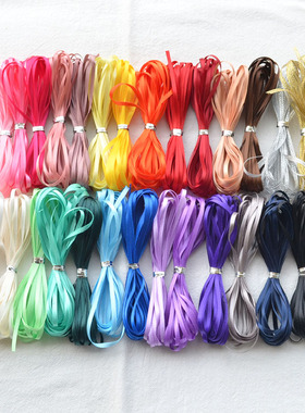 3MM细丝带双面涤纶带彩带包夹子缎带手工发饰头饰DIY饰品配件材料