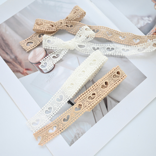 2CM镂空爱心蕾丝花边i咕包装 手工发饰头饰材料DIY饰品辅料绳 饰带