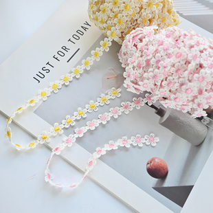 14MM五瓣小花朵蕾丝花边 饰配件线绳带 手工DIY发饰材料服帽娃衣装