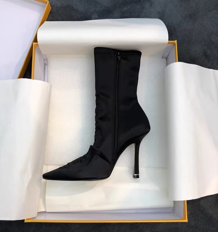 2023 AUTUMN NEW SQUARE HEEL HIGH STRETCH BOOTS BOOTS WOMENS EUROPE AND AMERICA FASHION THIN HEEL SKINNY BOOTS SEXY WOMENS BOOTS