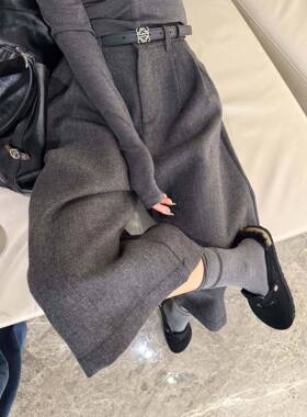 super的BHFiiyy 专属秋冬时髦七分裤n毛尼质感n宽松特供阔腿裤西