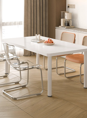 2025新款家用小户型轻奢简约吃饭桌出租房商用餐桌阳台奶油风桌子
