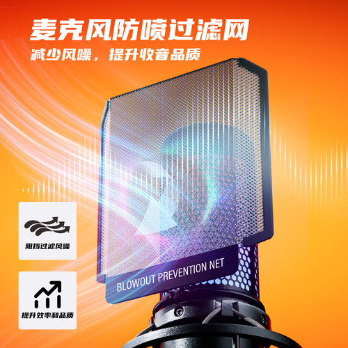 电容麦克风金属防喷网迷你咪罩