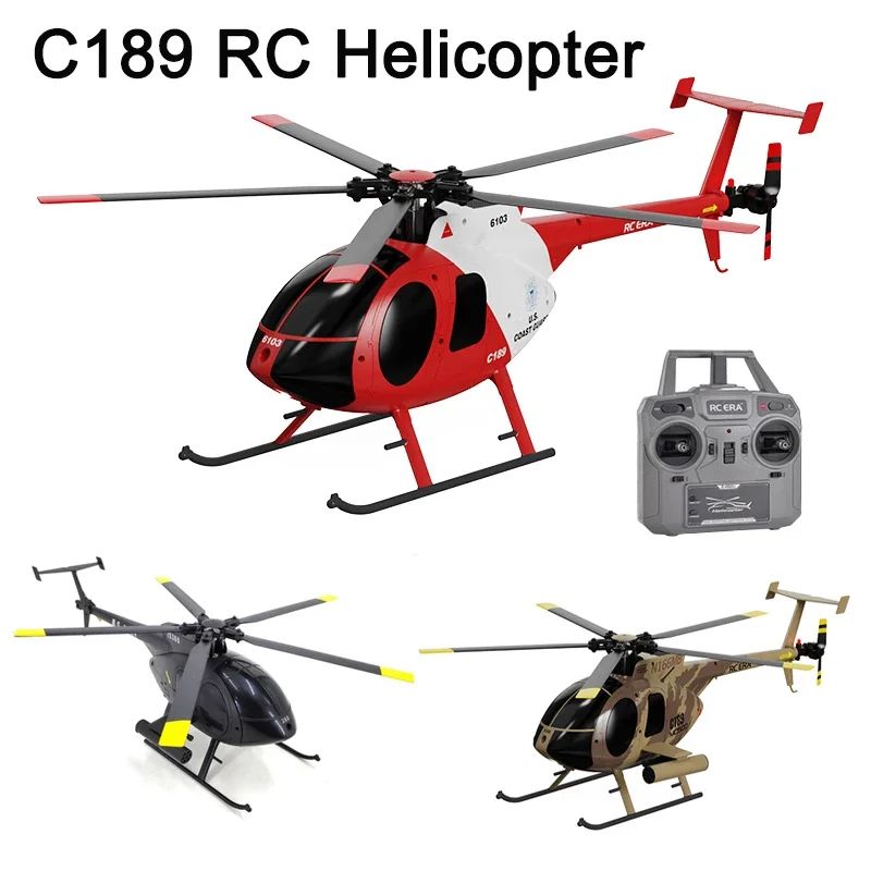 1:28 C189 RC Helicopter MD500 Brushless Motor Dual-motor Rem
