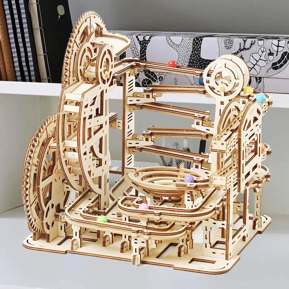 3d Wooden Puzzle Marble Runs Mechanical Puzzles Self Assembl