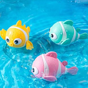 Bath Toys Cute Swimming Clown Fish Bath Toy for Toddlers Flo