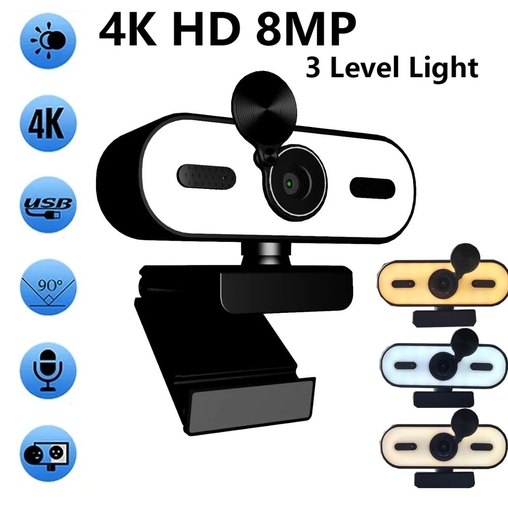 4K 2K Mini Webcam 1080P HD for PC Laptop Autofocus 30 FPS US