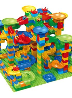 84-504PCS Marble Race Run Blocks Maze Ball Track Toy Compati