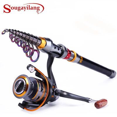Sougayilang 1.8-3.6m Telescopic Fishing Rod and 11BB Fishing