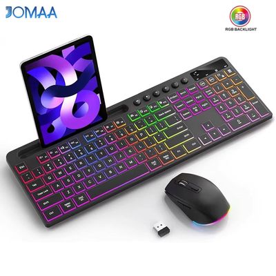 Wireless Keyboard and Mouse Combo with Backlit Full Size Erg