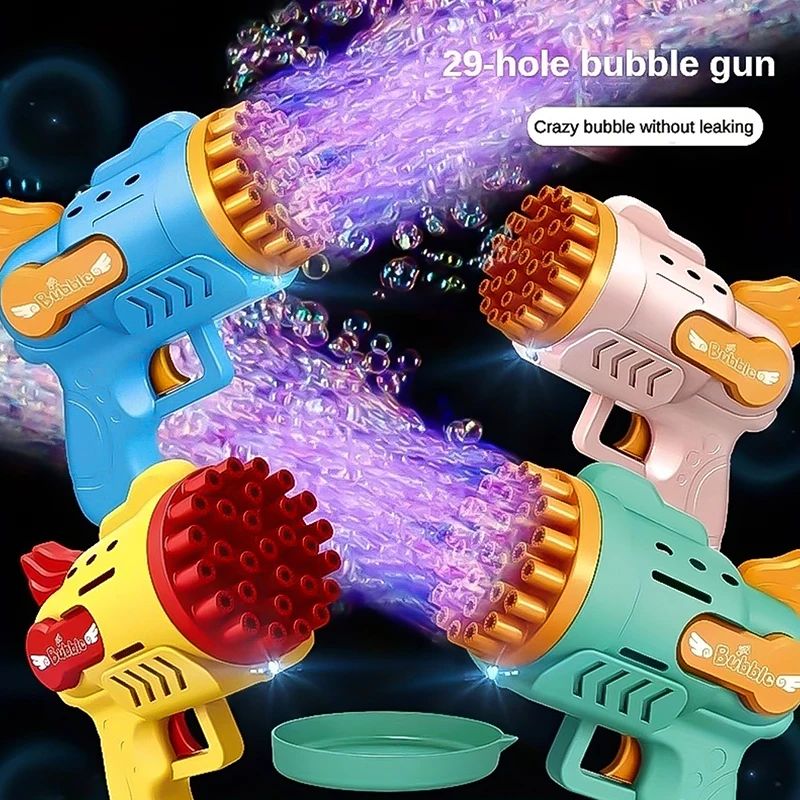 29 Hole Bubble Gunner with Electric Bubble Machine Toy Bubbl