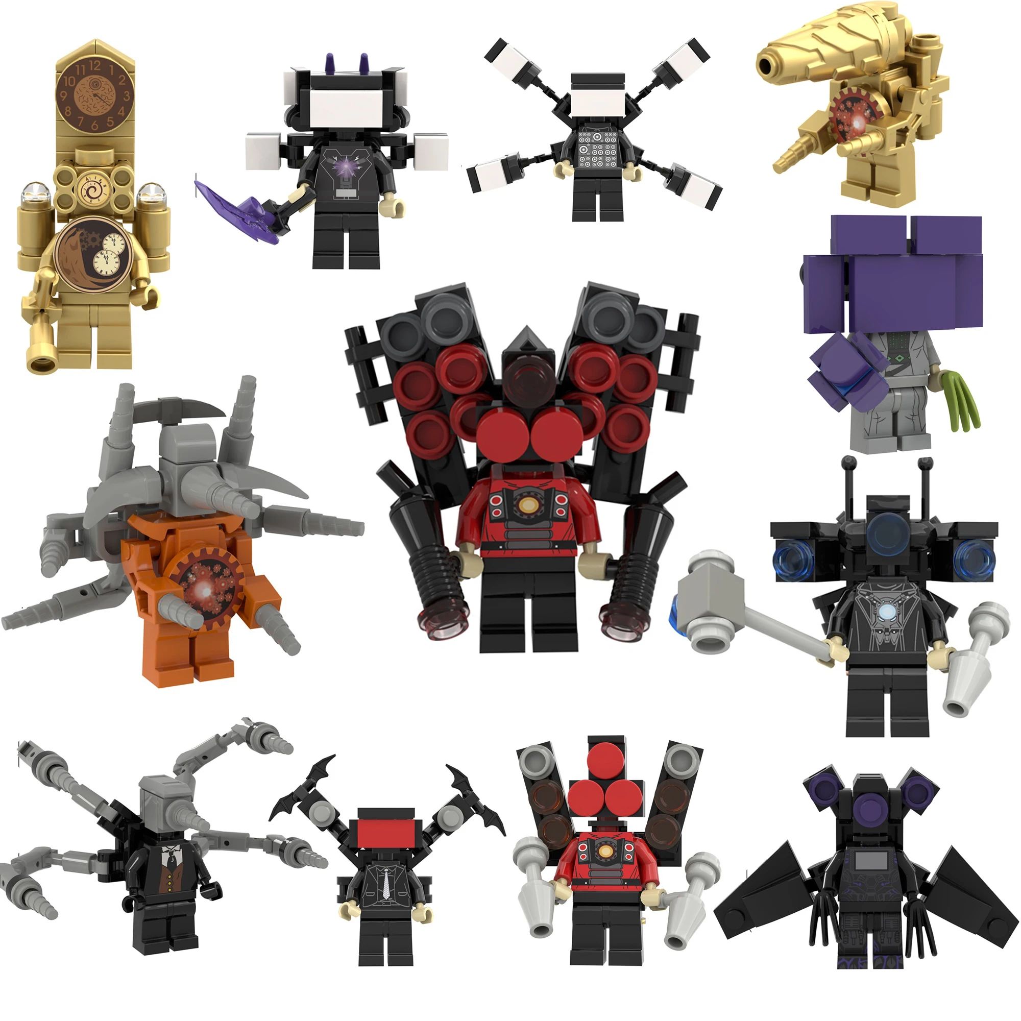 2024 New Skibidi Toilet Men vs. Monitor Building Blocks Supe