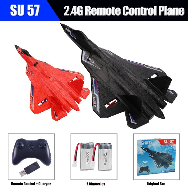 RC Plane SU57 Radio Controlled Airplane with Light Fixed Win