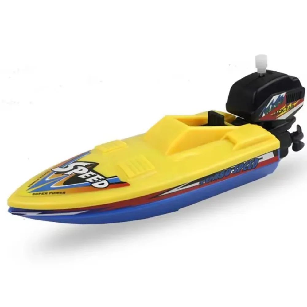 2Pcs Speed Boat Ship Wind Up Toy Float In Water Kids Toys Cl