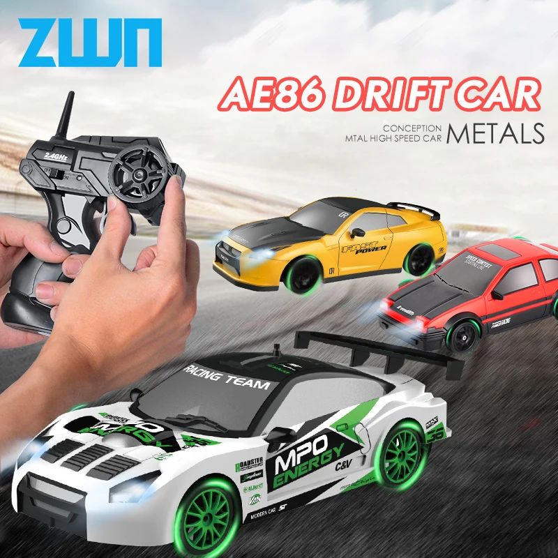 2.4G RC CAR With LED Light 4WD Remote Control Drift Cars Pro